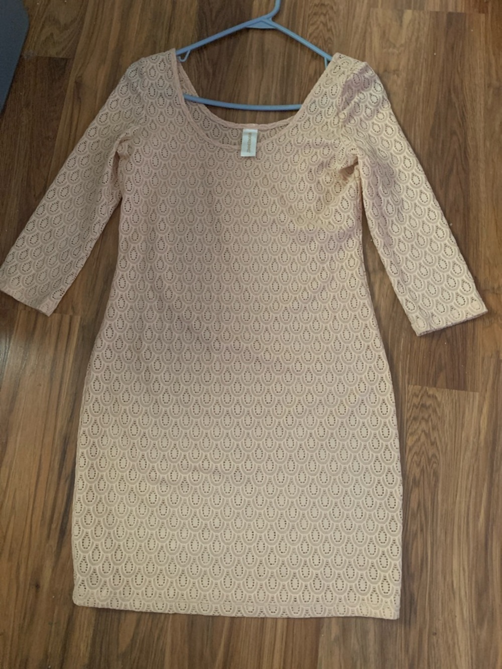 Zimmermann Blush Lace Knit Mini Dress